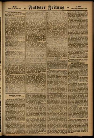 Zweite Ausgabe vom Samstag, den 20. Januar 1917.