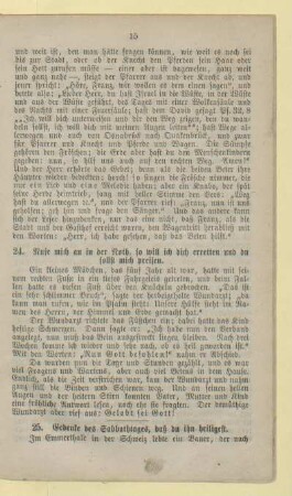 25. Gedenke des Sabbathtages, daß du ihn heiligest