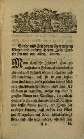 Predigt über das Glück des häuslichen Lebens