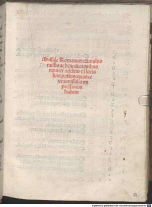 Missale Romanum