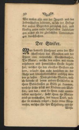 Der Stoiker.