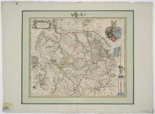 Karte vom Kurfürstentum Pfalz, 1:480 000, Kupferstich, vor 1650