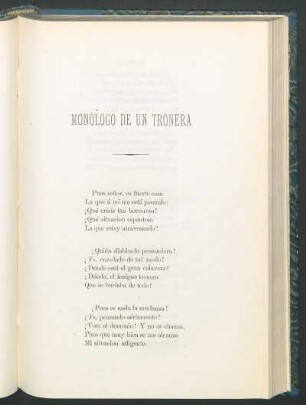 Monólogo de un tronera