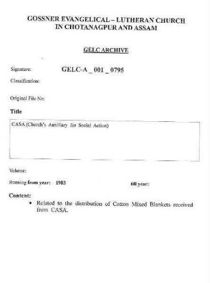 CASA (Charch's Auxiliary for Social Action)