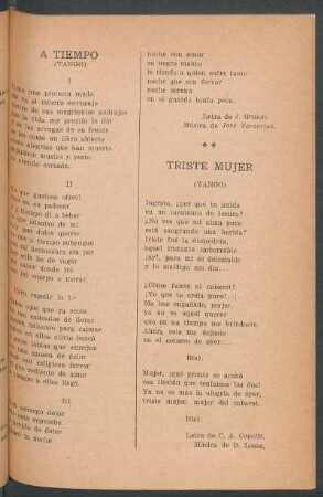 Triste mujer : (Tango)