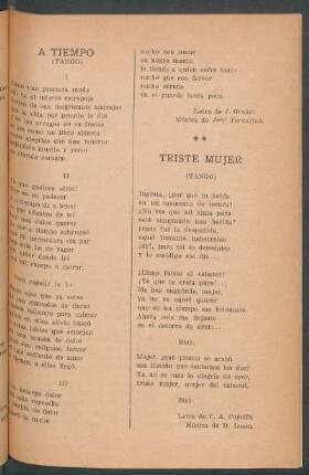 Triste mujer : (Tango)