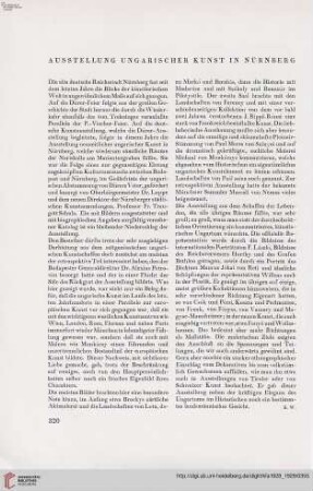 44: Ausstellung ungarischer Kunst in Nürnberg