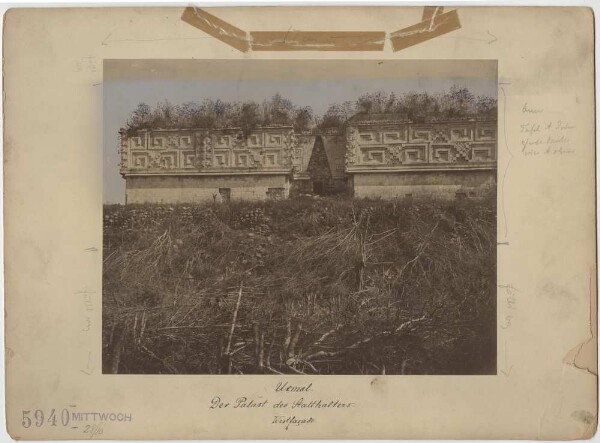 Palais du gouverneur. Façade ouest. (Duplicata de Mex-MII-130ao)