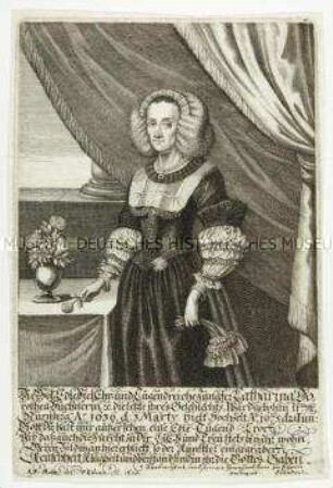 Dreiviertelfiguriges Bildnis der Catharina Dorothea Buchner
