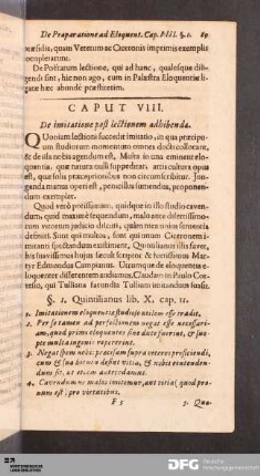 Caput VIII. De imitatione post lectionem adhibenda