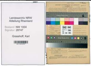 Entnazifizierung Karl Grasshoff , geb. 13.12.1902 (Dreher)