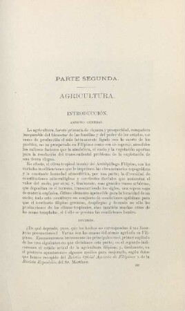 Parte segunda. Agricultura