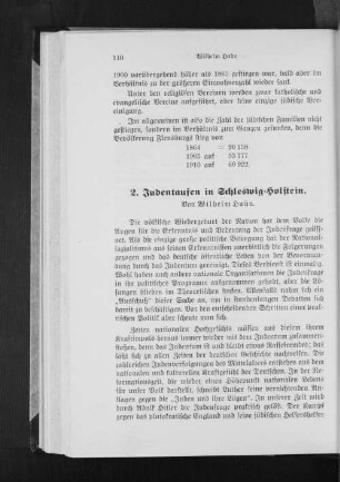 Judentaufen in Schleswig-Holstein.