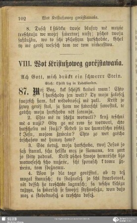 VIII. Wot Kristußoweg gorèjstawańa