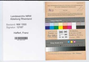 Entnazifizierung Franz Haffert, geb. 16.06.1900 (Verw.-Inspektor)