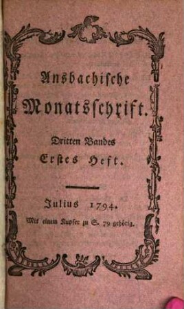 Ansbachische Monatsschrift. 3, 3. 1794