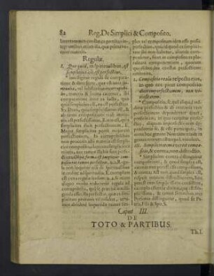 Caput III. de toto & partibus.