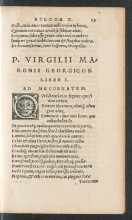 P. Virgilii Maronis Georgicon, Liber I.