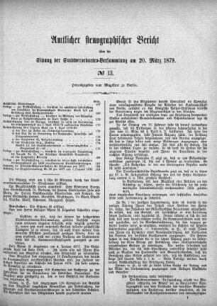 No. 13, 20. März 1879