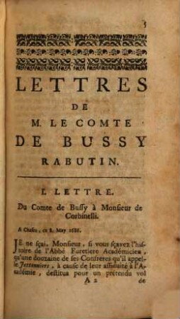 Lettres De Messire Roger De Rabutin, Comte De Bussy ... : Avec Les Réponses, Tome Second
