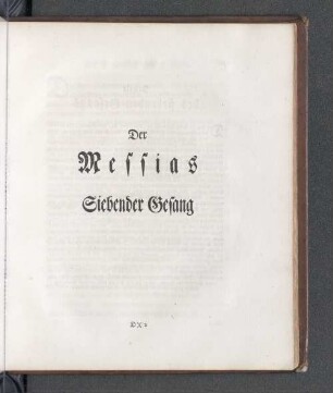 Der Messias Siebender Gesang