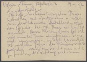 Brief von Karl Schmidt-Rottluff an Georg Kolbe