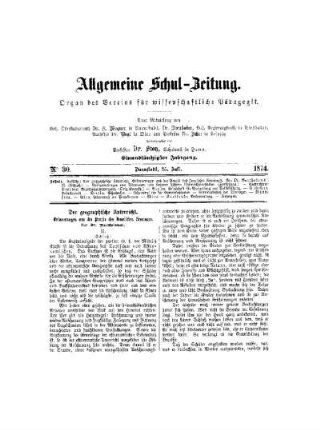 Der geographische Unterricht : (Schluß)
