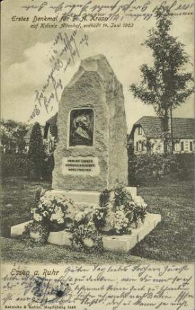 Erstes Denkmal für F. A. Krupp