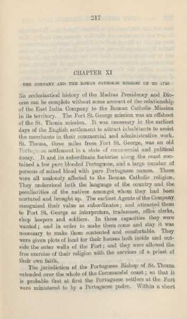 Chapter XI. The Company and the Roman Catholic Mission up to 1746