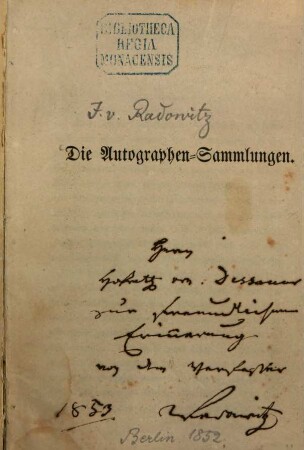 Die Autographen-Sammlungen