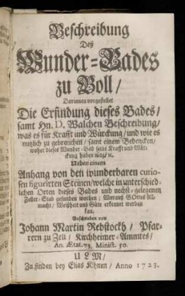 1-84, Beschreibung deß Wunder-Bades zu Boll