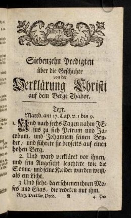 1-312, Siebenzehn Predigten ueber die Geschichte von der ...