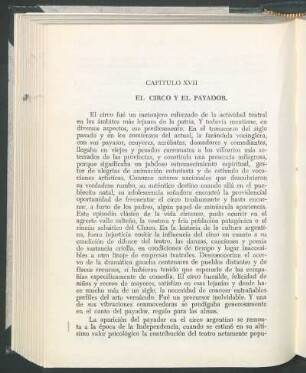 Capítulo XVII - El circo y el payador
