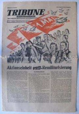 Wochenzeitung des FDGB "Tribüne" zum 1. Mai