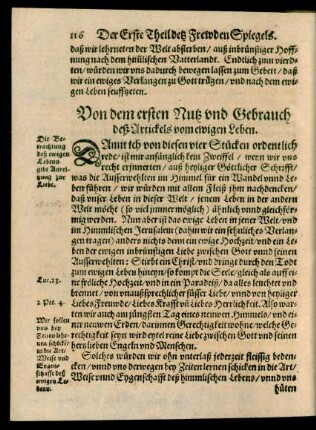 Von dem ersten Nutz und Gebrauch deß Artickels vom ewigen Leben.