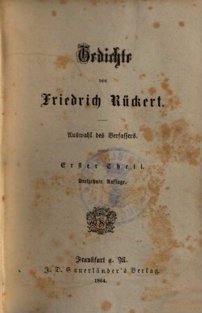 Gedichte : Auswahl des Verfassers, 1
