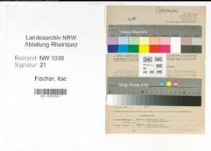 Entnazifizierung Ilse Fischer , geb. 09.06.1905 (Dozentin)