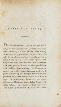 Erste Vorlesung.