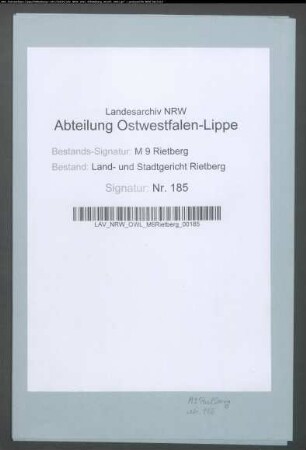 Erblasser: Heith, Christoph: Testament