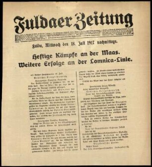 Ausgabe vom Mittwoch, den 18. Juli 1917.