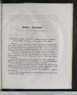 Dritter Abschnitt. Fernere Folgerungen.