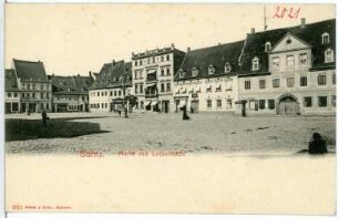 Borna. Markt mit Lutherhaus