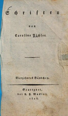 Schriften, 14. Die Nebenbuhler ; [1]