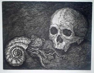 Stilleben mit Totenkopf