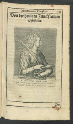 Von der heiligen Junckfrawen Christina.