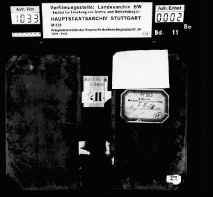 Kriegsstammrolle der 5. Batterie