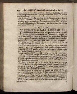 Caput XXXIV. De Semine Liberato Temporis III.