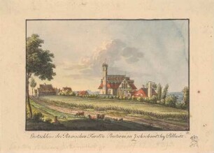 Das Landhaus des russischen Fürsten Nikolaus Abramowitsch Putjatin (1749-1830) in Kleinzschachwitz bei Dresden (Baujahr 1798, heute Putjatinstraße 26) mit zahlreichen Balkonen und einem Aussichtsturm