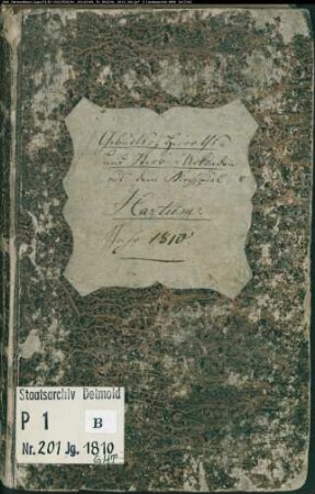 Zivilstandsregister der evangelischen Gemeinde Hartum, Kreis Minden (GHT 1810) (Gemeinde: Evangelische Gemeinde Hartum)