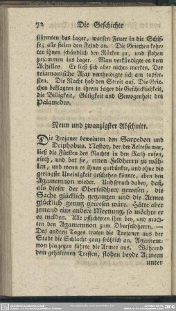 Neun und zwanzigster Abschnitt